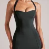 Landen Halterneck Midaxi Dress in Black