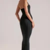 Landen Halterneck Midaxi Dress in Black