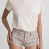 Lanori Low-Rise Hot Pants in Ecru