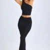 Lena Modal Twist-Front Maxi Skirt in Black