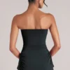 Leni Bandeau Longline Top in Black
