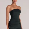 Leni Bandeau Longline Top in Black