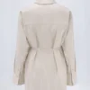 Lerici Oversized Cotton-Poplin Shirt in Taupe Stripe