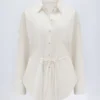 Lerici Oversized Cotton-Poplin Shirt in White