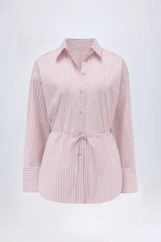 Lerici Oversized Shirt in Pink Stripe