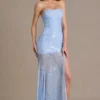 Liliane Premium Embellished Lace Corset Gown in Sky Blue