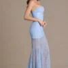 Liliane Premium Embellished Lace Corset Gown in Sky Blue