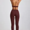 Linnea Petite Ribbed Modal High Waist Leggings in Espresso