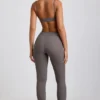 Linnea Petite Ribbed Modal High Waist Leggings in Grey