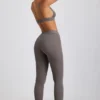Linnea Petite Ribbed Modal High Waist Leggings in Grey