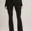Lone Denim Mid-Rise Flared Jeans in Black