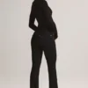 Lone Denim Mid-Rise Flared Jeans in Black