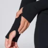 Long Sleeve Zip Up Jacket in Black