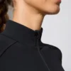 Long Sleeve Zip Up Jacket in Black