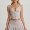 Lotta Halterneck Corset Top in Ecru