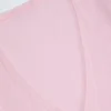 Lou Pointelle Wrap Crop Top in Baby Pink