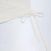 Lou Pointelle Wrap Crop Top in White