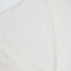 Lou Pointelle Wrap Crop Top in White