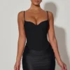 Lovella Draped Corset Mini Dress in Black