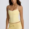 Low-Rise Mini Shorts in Lemon