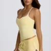 Low-Rise Mini Shorts in Lemon