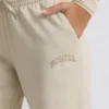 Low-Rise Wide-Leg Joggers in Bone