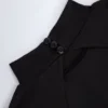 Luanni Slinky Jersey Backless Mini Dress in Black