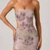 Lucienne Embellished Cut-Out Fishtail Maxi Dress in Lilac