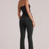 Lumi Mid-Rise Fitted Trousers  in Black