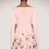Lumiki Embellished Appliqué Asymmetric Mini Dress in Pink
