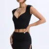Lyra Modal Mid-Rise Micro Mini Skirt in Black