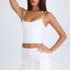 Mali Lace-Up Cargo Micro Mini Skirt in White