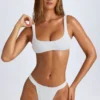 Malibu Scoop-Neck Bikini Top in White