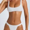 Malibu Scoop-Neck Bikini Top in White