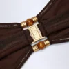 Manava Bead-Embellished Bandeau Bikini Top in Dark Chocolate