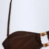 Manava Bead-Embellished Bandeau Bikini Top in Dark Chocolate