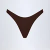 Manea High-Leg Cheeky Bikini Bottoms in Dark Chocolate