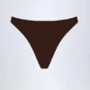 Manea High-Leg Cheeky Bikini Bottoms in Dark Chocolate