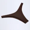 Manea High-Leg Cheeky Bikini Bottoms in Dark Chocolate
