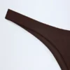 Manea High-Leg Cheeky Bikini Bottoms in Dark Chocolate