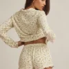 Maphie Modal Ruffle-Trim Pyjama Shorts in Lemon Print