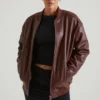 Maple Faux Leather Jacket in Brown