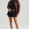Maple Faux Leather Jacket in Brown