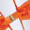 Maranta Cut-Out Halterneck Swimsuit in Orange Orchid Print