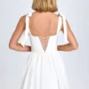 Marianna Ruched Corset Mini Dress in White