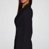 Marika Structured Double-Breasted Blazer in Black