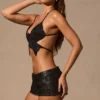 Maris Butterfly Tie-Back Top in Black
