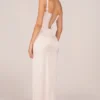 Marleigh Corseted Thigh-High Split Maxi Dress in Ivory