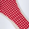 Masia Double-Strap Cheeky Bikini Bottoms in Red Gingham