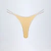 Masia Double-Strap Cheeky Bikini Bottoms in Yellow Gingham